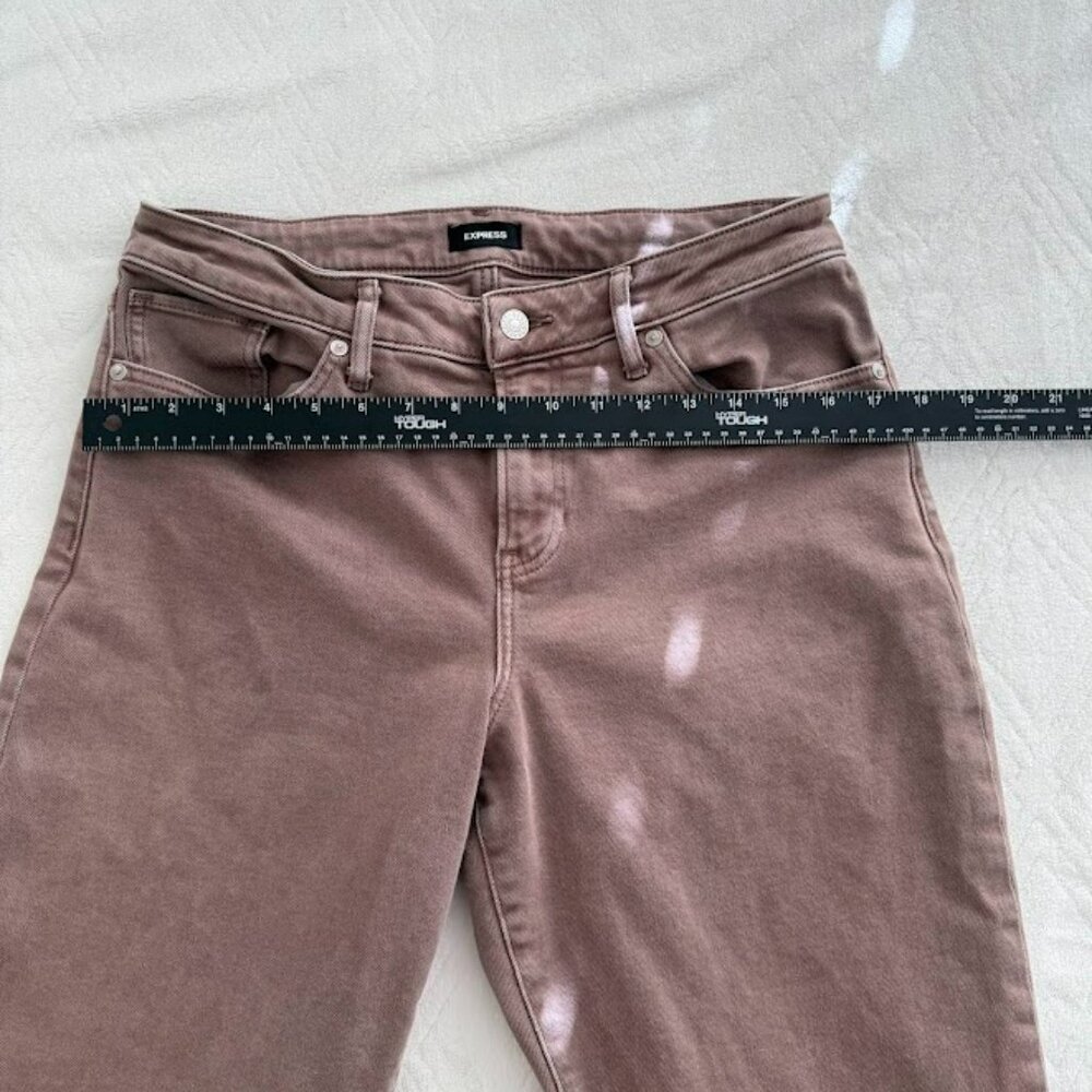 Express Jeans Women's Size 10 Boyfriend MidRise Brown Denim Cotton - Picture 3 of 8